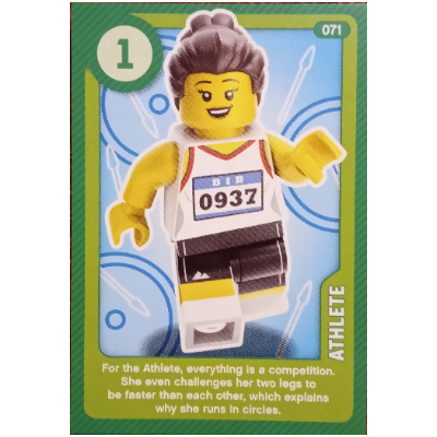 Visuel indicatif Rebrickable de Carte à collectionner, créer le monde vivre incroyablement - Athlète (Trading Card, Create the World Living Amazingly - Athlete)