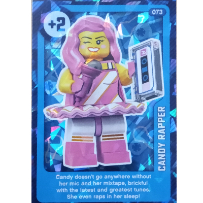 Visuel indicatif Rebrickable de Carte à collectionner, créer le monde vivant incroyablement - rappeur de bonbons (métallisé) (Trading Card, Create the World Living Amazingly - Candy Rapper (Foil))