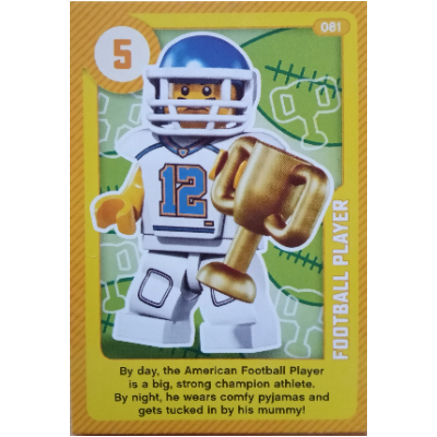 Visuel indicatif Rebrickable de Carte à collectionner, créer le monde vivant étonnamment - Footballeur (Trading Card, Create the World Living Amazingly - Football Player)