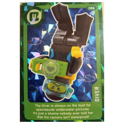 Visuel indicatif Rebrickable de Carte à collectionner, créer le monde vivant étonnamment - plongeur (feuille) (Trading Card, Create the World Living Amazingly - Diver (Foil))