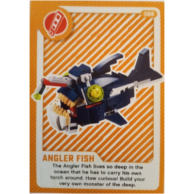 Visuel indicatif Rebrickable de Carte à collectionner, créer le monde vivant incroyablement - pêcheur (Trading Card, Create the World Living Amazingly - Angler Fish)