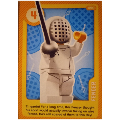 Visuel indicatif Rebrickable de Carte à collectionner, créer le monde vivant étonnamment - escrimeur (Trading Card, Create the World Living Amazingly - Fencer)