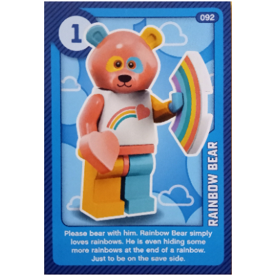 Visuel indicatif Rebrickable de Carte à collectionner, créer le monde vivant étonnamment - ours arc-en-ciel (Trading Card, Create the World Living Amazingly - Rainbow Bear)