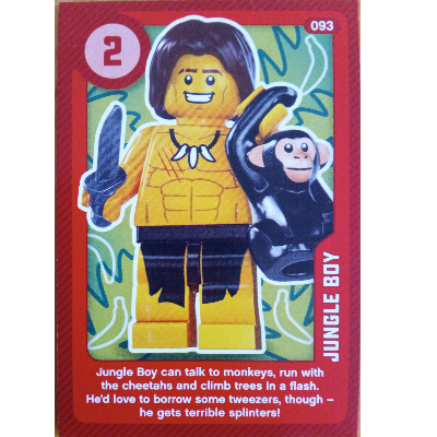 Visuel indicatif Rebrickable de Carte à collectionner, créer le monde vivant étonnamment - Jungle Boy (Trading Card, Create the World Living Amazingly - Jungle Boy)