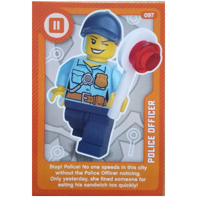 Visuel indicatif Rebrickable de Carte à collectionner, créez le monde de façon incroyable - Police Officer (Trading Card, Create the World Living Amazingly - Police Officer)
