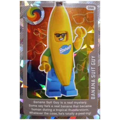 Visuel indicatif Rebrickable de Carte à collectionner, créer le monde vivant étonnamment - banane costume guy (métallisé) (Trading Card, Create the World Living Amazingly - Banana Suit Guy (foil))
