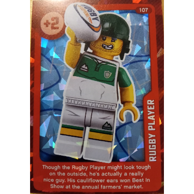 Visuel indicatif Rebrickable de Carte à collectionner, créer le monde vivant étonnamment - joueur de rugby (feuille) (Trading Card, Create the World Living Amazingly - Rugby Player (Foil))