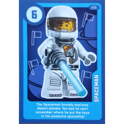 Visuel indicatif Rebrickable de Carte à collectionner, créez un monde vivant - astronaute (Trading Card, Create the World Living Amazingly - Spaceman)