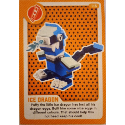 Visuel indicatif Rebrickable de Carte à collectionner, créer le monde vivant étonnamment - Ice Dragon (Trading Card, Create the World Living Amazingly - Ice Dragon)