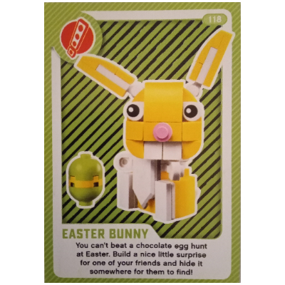 Visuel indicatif Rebrickable de Carte à collectionner, créer le monde vivant étonnamment - lapin de Pâques (Trading Card, Create the World Living Amazingly - Easter Bunny)