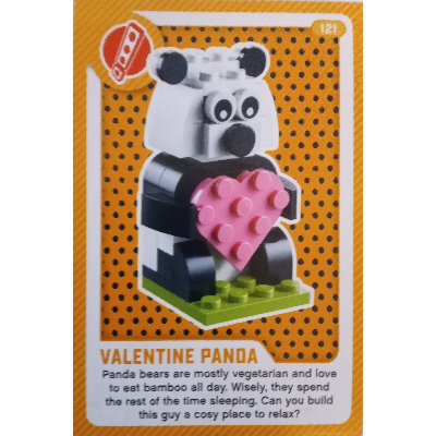 Visuel indicatif Rebrickable de Carte à collectionner, créer le monde vivant incroyablement - Valentine Panda (Trading Card, Create the World Living Amazingly - Valentine Panda)