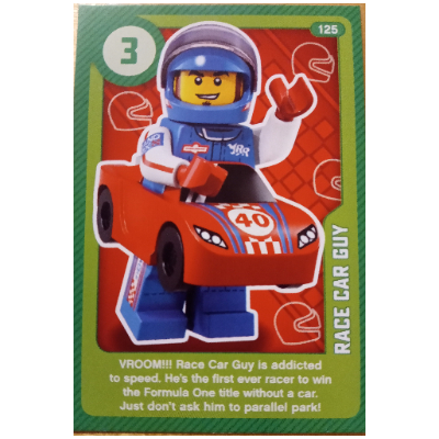 Visuel indicatif Rebrickable de Carte à collectionner, créer le monde vivant étonnamment - Race Car Guy (Trading Card, Create the World Living Amazingly - Race Car Guy)