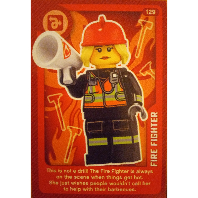 Visuel indicatif Rebrickable de Carte à collectionner, créer le monde vivant étonnamment - pompier (Trading Card, Create the World Living Amazingly - Fire Fighter)