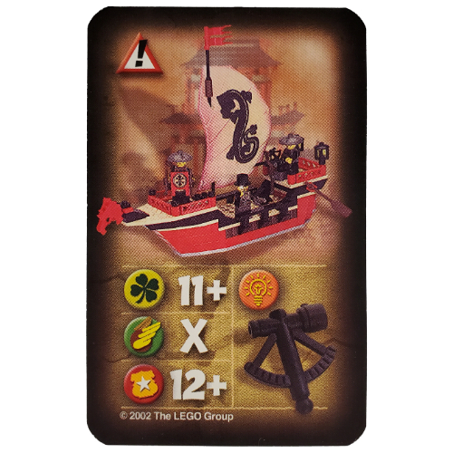 Visuel indicatif Rebrickable de Carte à collectionner, Orient, Risques - Navire de l'Empereur (Trading Card, Orient, Hazards - Emperor's Ship)