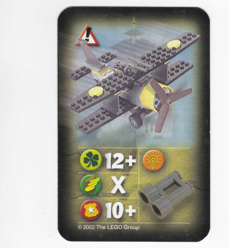 Visuel indicatif Rebrickable de Carte à collectionner, l'orientation, les dangers - avion (Trading Card, Orient, Hazards - Airplane)