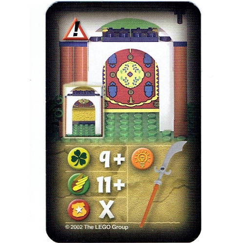 Visuel indicatif Rebrickable de Carte à collectionner, orientation, dangers - tapisserie (Trading Card, Orient, Hazards - Tapestry)