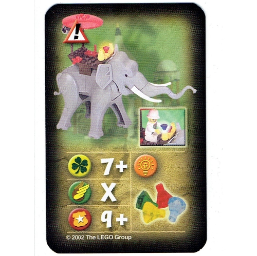 Visuel indicatif Rebrickable de Carte à collectionner, orient, dangers - éléphant (Trading Card, Orient, Hazards - Elephant)