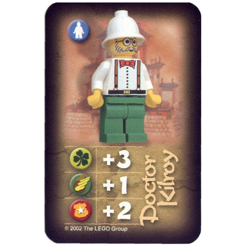 Visuel indicatif Rebrickable de Carte à collectionner, Orient, Héros - Dr. Kilroy (Chine) (Trading Card, Orient, Heroes - Dr. Kilroy (China))