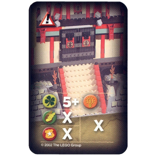Visuel indicatif Rebrickable de Carte à collectionner, orient, dangers - dragon forteresse porte avant (Trading Card, Orient, Hazards - Dragon Fortress Front Door)