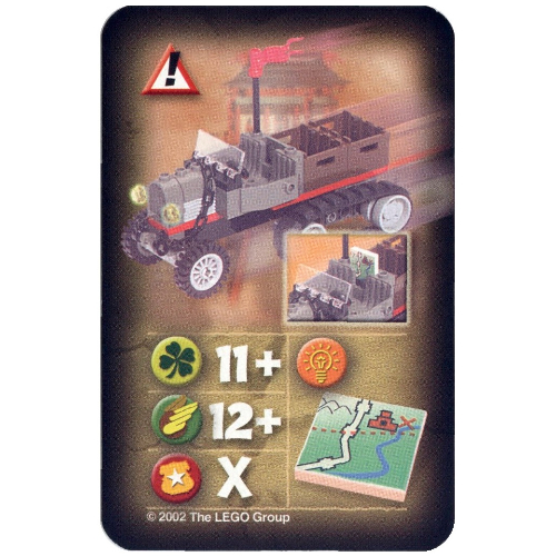 Visuel indicatif Rebrickable de Carte à collectionner, orient, dangers - dragon forteresse halftrack (Trading Card, Orient, Hazards - Dragon Fortress Halftrack)