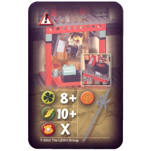 Visuel indicatif Rebrickable de Carte à collectionner, orient, dangers - dragon forteresse trappe porte (Trading Card, Orient, Hazards - Dragon Fortress Trap Door)