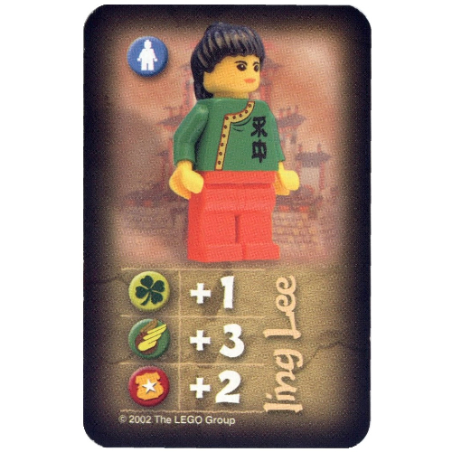 Visuel indicatif Rebrickable de Carte à collectionner, Orient, Héros - Jing Lee (Trading Card, Orient, Heroes - Jing Lee)