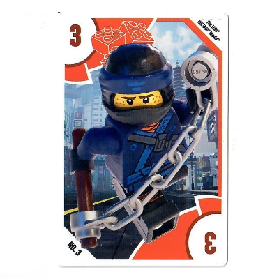 Visuel indicatif Rebrickable de Carte à collectionner, jouets 'R' nous - le film LEGO Ninjago - 3 Jay (Trading Card, Toys 'R' Us - The LEGO Ninjago Movie - 3 Jay)