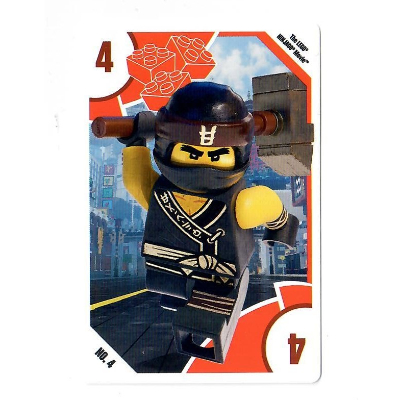 Visuel indicatif Rebrickable de Carte à collectionner, jouets 'R' nous - le film LEGO Ninjago - 4 Cole (Trading Card, Toys 'R' Us - The LEGO Ninjago Movie - 4 Cole)