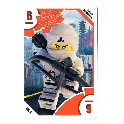 Visuel indicatif Rebrickable de Carte à collectionner, jouets 'R' nous - le film LEGO Ninjago - 6 Zane (Trading Card, Toys 'R' Us - The LEGO Ninjago Movie - 6 Zane)