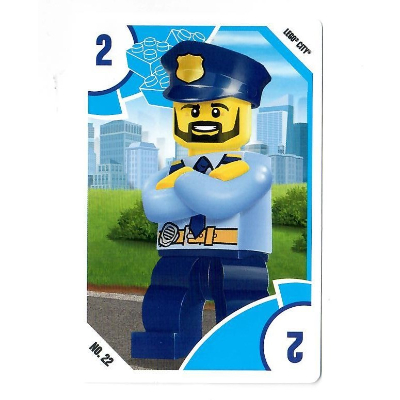 Visuel indicatif Rebrickable de Carte à collectionner, Jouets 'R' Us - Ville - 2 Officier de police (Trading Card, Toys 'R' Us - City - 2 Police Officer)