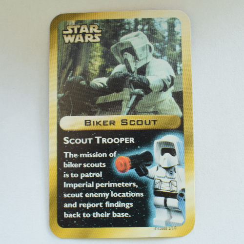 Visuel indicatif Rebrickable de Carte d'affichage, Biker Scout 1 (Display Card, Biker Scout 1)