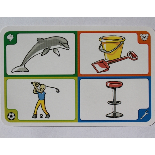 Visuel indicatif Rebrickable de Carte de jeu, créationnaire, 101 dauphins (Game Card, Creationary, 101 Dolphin)