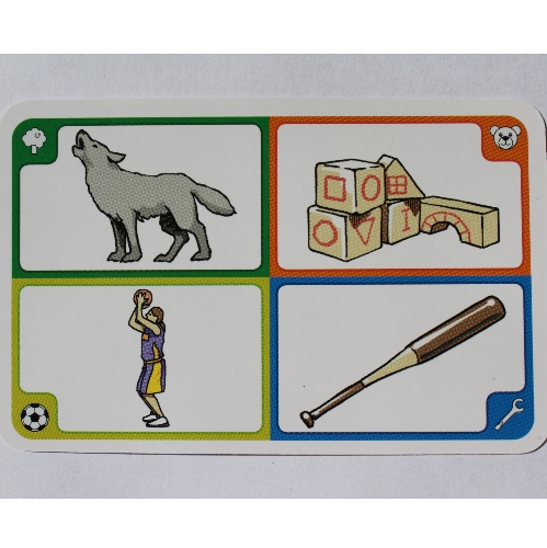 Visuel indicatif Rebrickable de Carte de jeu, créationniste, 102 loup (Game Card, Creationary, 102 Wolf)