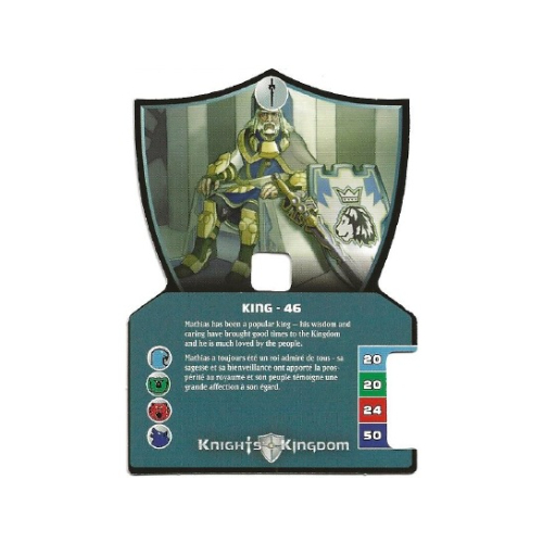 Visuel indicatif Rebrickable de Carte à collectionner, chevaliers royaume ii, roi - 46 (Trading Card, Knights Kingdom II, King - 46)