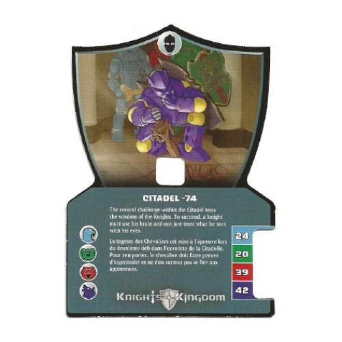Visuel indicatif Rebrickable de Carte à collectionner, chevaliers royaume ii, citadelle - 74 (Trading Card, Knights Kingdom II, Citadel - 74)