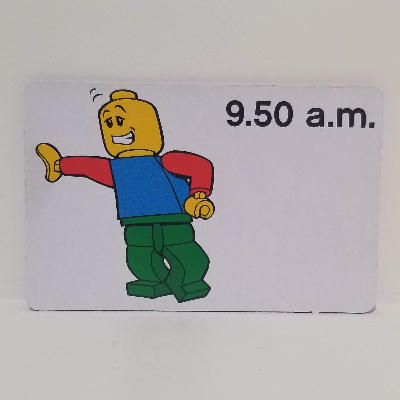 Visuel indicatif Rebrickable de Carte d'activité, Time-Enseigner 12-Hour Clock 9.50 matin (Activity Card, Time-Teaching 12-Hour Clock 9.50 a.m.)