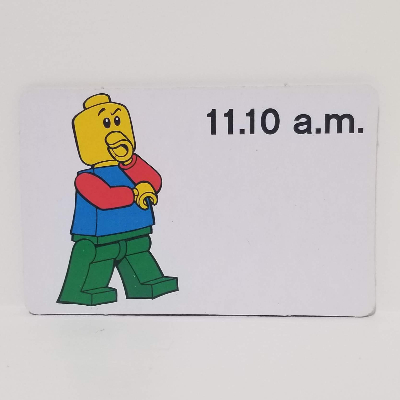 Visuel indicatif Rebrickable de Carte d'activité, temps-enseignement horloge 12 heures 11.10 a.m. (Activity Card, Time-Teaching 12-Hour Clock 11.10 a.m.)