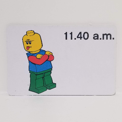 Visuel indicatif Rebrickable de Carte d'activité, Time-Enseigner 12-Hour Clock 11.40 matin (Activity Card, Time-Teaching 12-Hour Clock 11.40 a.m.)