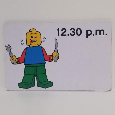 Visuel indicatif Rebrickable de Carte d'activité, Time-Enseigner 12-Hour Clock 12.30 après-midi (Activity Card, Time-Teaching 12-Hour Clock 12.30 p.m.)