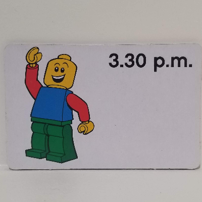 Visuel indicatif Rebrickable de Carte d'activité, Time-Enseigner 12-Hour Clock 3.30 après-midi (Activity Card, Time-Teaching 12-Hour Clock 3.30 p.m.)