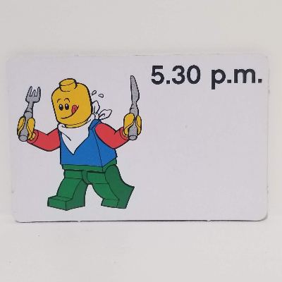 Visuel indicatif Rebrickable de Carte d'activité, Time-Enseigner 12-Hour Clock 5.30 après-midi (Activity Card, Time-Teaching 12-Hour Clock 5.30 p.m.)