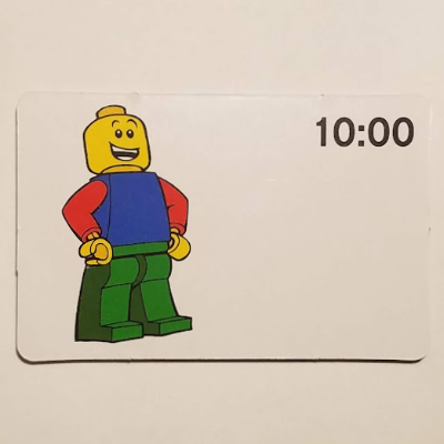 Visuel indicatif Rebrickable de Carte d'activité, Temps-enseignement 24 heures horloge 10:00 (Activity Card, Time-Teaching 24-Hour Clock 10:00)