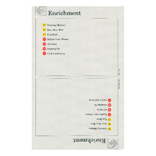 Visuel indicatif Rebrickable de Carte d'activité, coffret 9603, Index 07 - Enrichissement & Enrichissement (Activity Card, Set 9603, Index 07 - Enrichment & Enrichment)