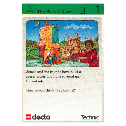 Visuel indicatif Rebrickable de Carte d'activité, coffret 9603, Exploration 01 - La tour secrète (Activity Card, Set 9603, Exploration 01 - The Secret Tower)