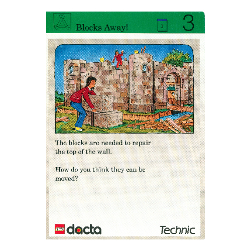 Visuel indicatif Rebrickable de Carte d'activité, coffret 9603, Exploration 03 - Blocs loin! (Activity Card, Set 9603, Exploration 03 - Blocks Away!)