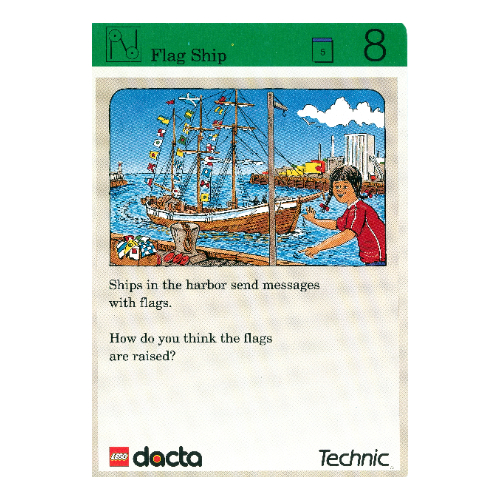 Visuel indicatif Rebrickable de Carte d'activité, coffret 9603, Exploration 08 - Navire drapeau (Activity Card, Set 9603, Exploration 08 - Flag Ship)