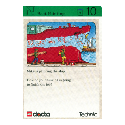 Visuel indicatif Rebrickable de Carte d'activité, coffret 9603, Exploration 10 - Peinture de bateau (Activity Card, Set 9603, Exploration 10 - Boat Painting)