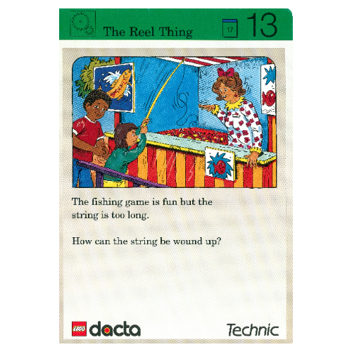 Visuel indicatif Rebrickable de Carte d'activité, ensemble 9603, exploration 13 - la chose de bobine (Activity Card, Set 9603, Exploration 13 - The Reel Thing)