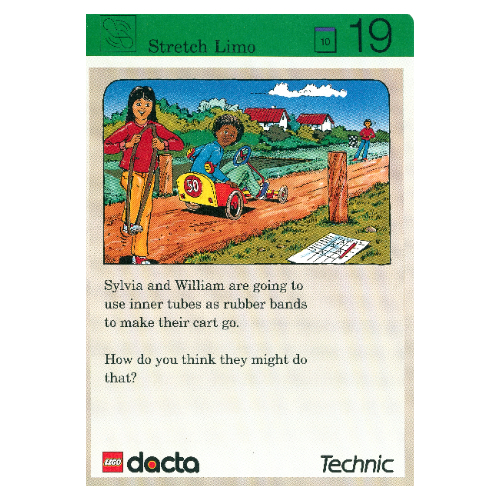 Visuel indicatif Rebrickable de Carte d'activité, coffret 9603, exploration 19 - limousine extensible (Activity Card, Set 9603, Exploration 19 - Stretch Limo)