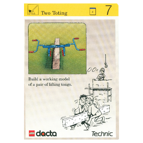 Visuel indicatif Rebrickable de Carte d'activité, coffret 9603, Simulation 7 - Two Toting (Activity Card, Set 9603, Simulation 7 - Two Toting)